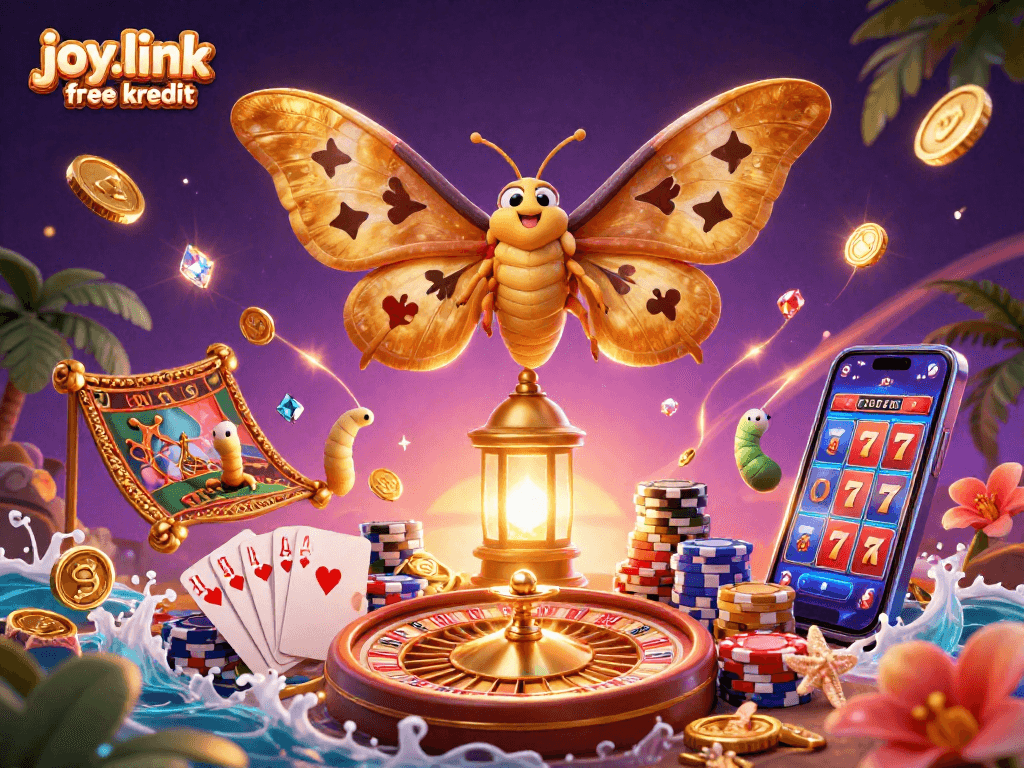 Experience the thrill of joy.link free kredit with vibrant casino scenes and 3D gaming elements.