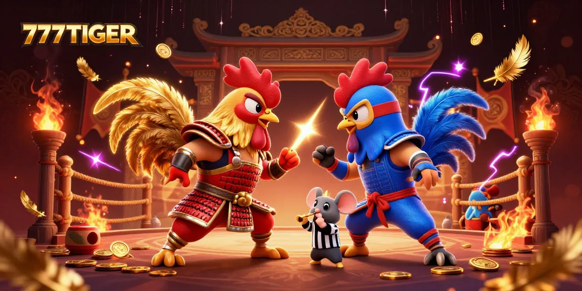 Engage in thrilling gameplay at 777TIGER featuring cinematic roosters in dynamic combat.