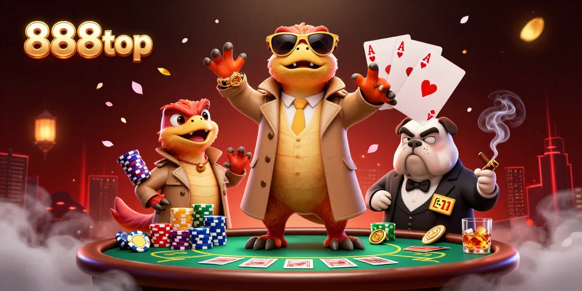 Win big with 888top's exclusive casino games amidst vibrant poker action.