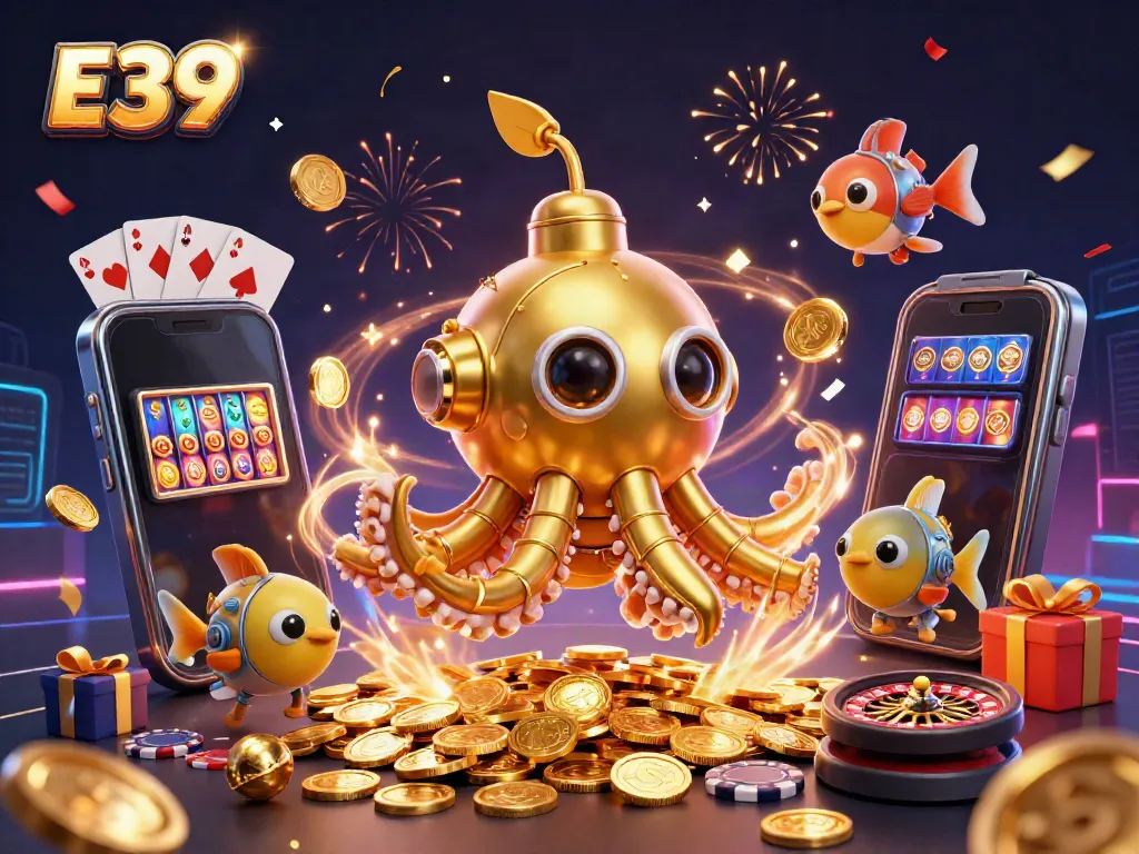 Experience winning moments at E39 casino with an explosive scene filled with excitement and fortune.