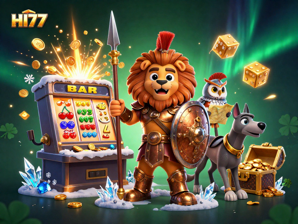 Experience thrilling jackpots and casino excitement at HI77 with an ultra-detailed 3D illustration.
