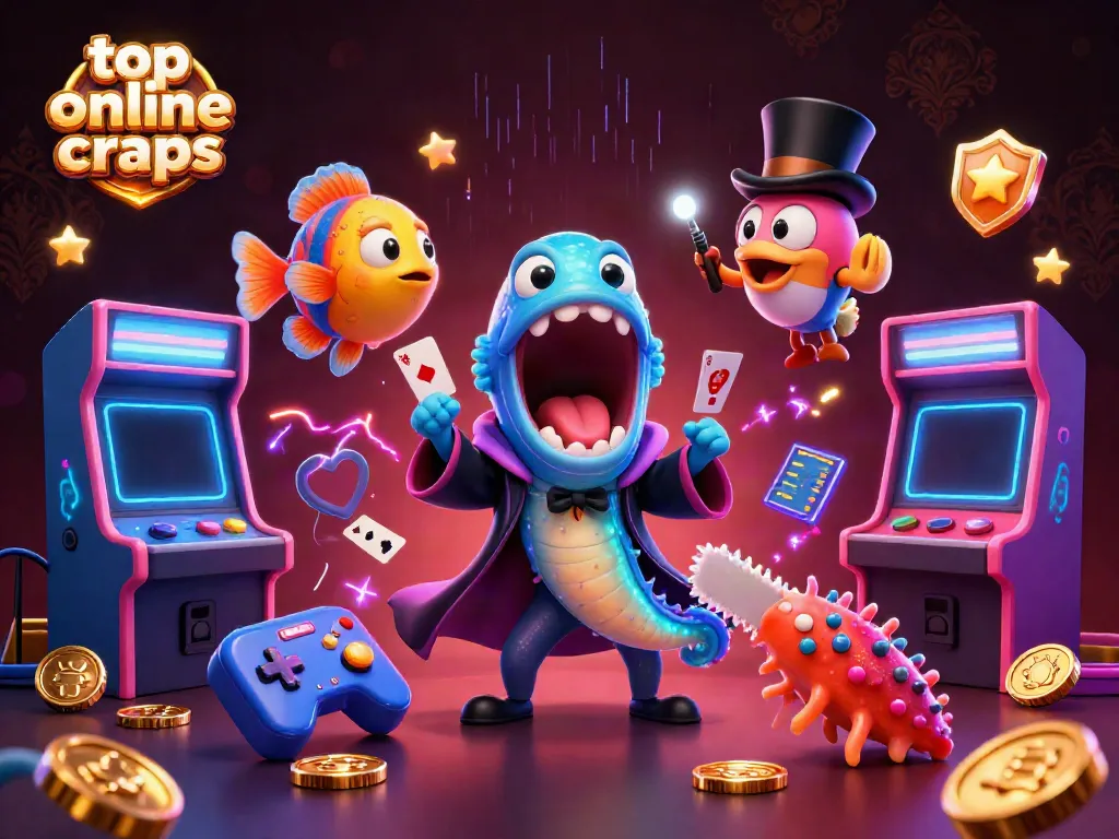 Engage in thrilling gameplay at the top online craps casino with dynamic 3D animations and energetic characters.