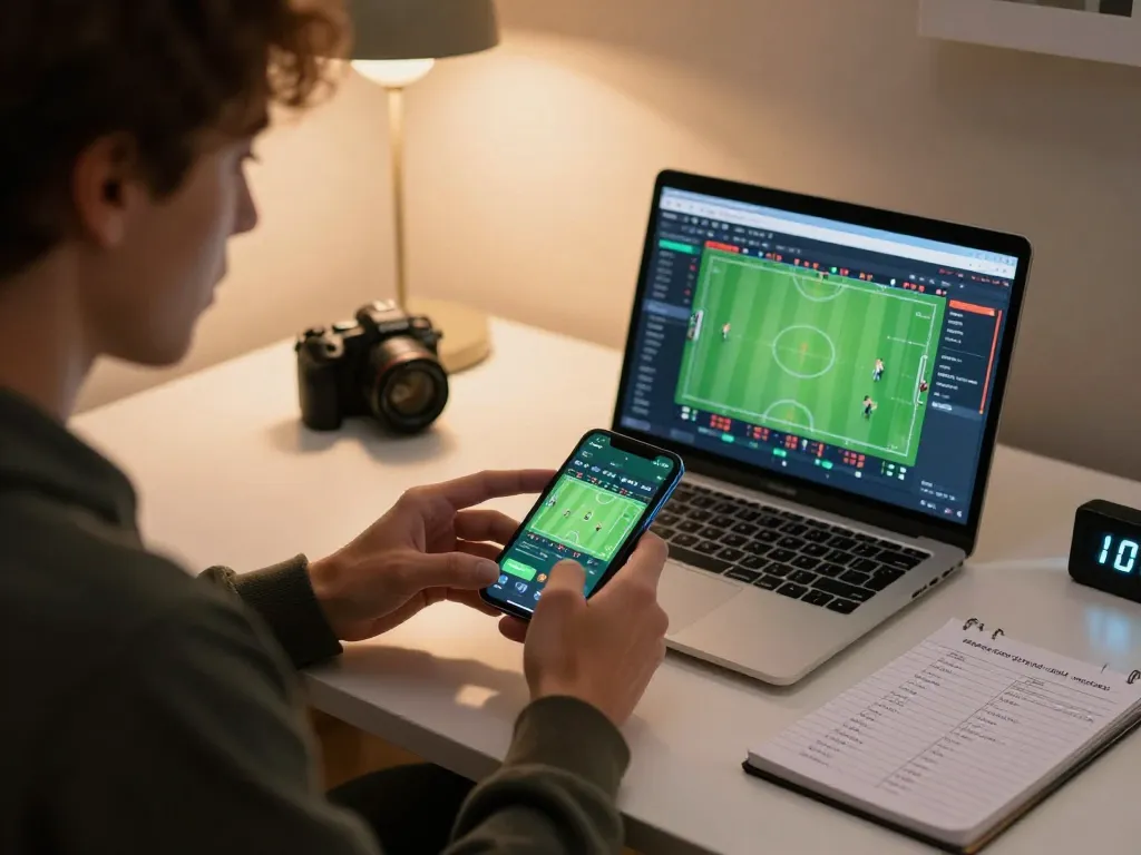 uu88 user analyzing sports betting odds on smartphone while comfortably seated