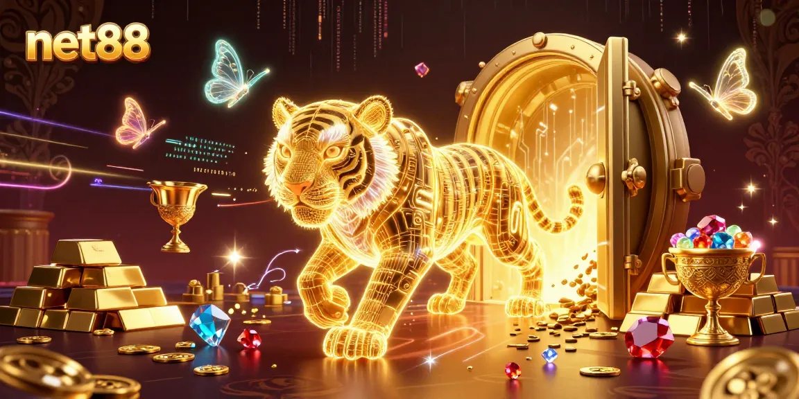 Experience thrilling moments at net88 with a vibrant 3D casino scene showcasing iconic elements and rich details.