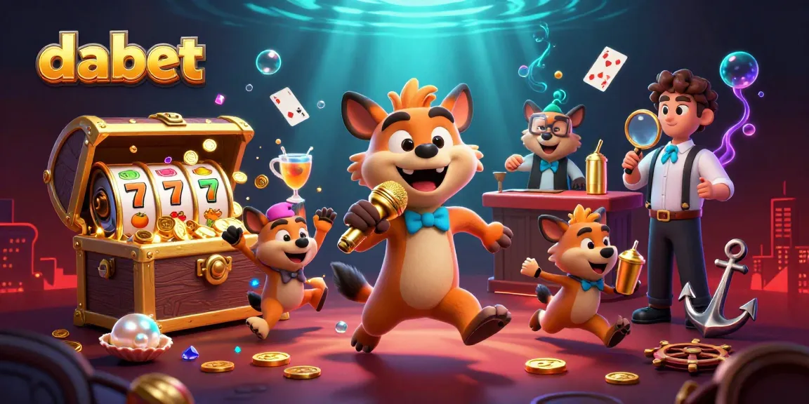 dabet hyenas perform in a vibrant casino club with golden elements and underwater treasures