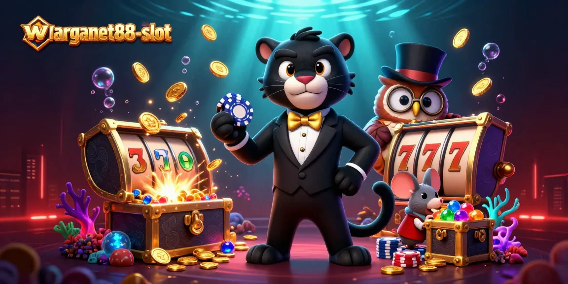 Engage in thrilling gameplay with warganet88-slot as the stylish panther deals winning slots.