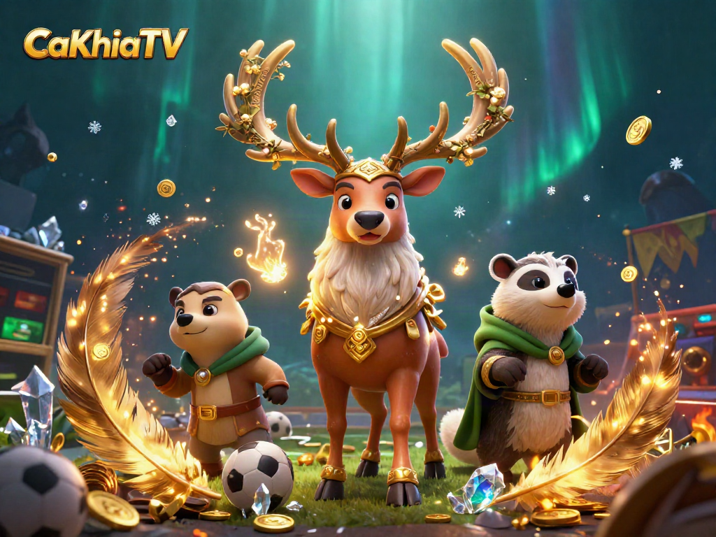 CaKhiaTV enhances sports betting excitement with dynamic visuals, golden treasures, and enchanting characters.