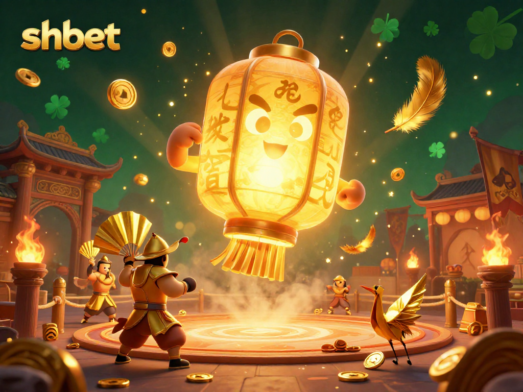 Experience the excitement of shbet with vibrant casino elements and a mystical spirit in this 3D illustration.
