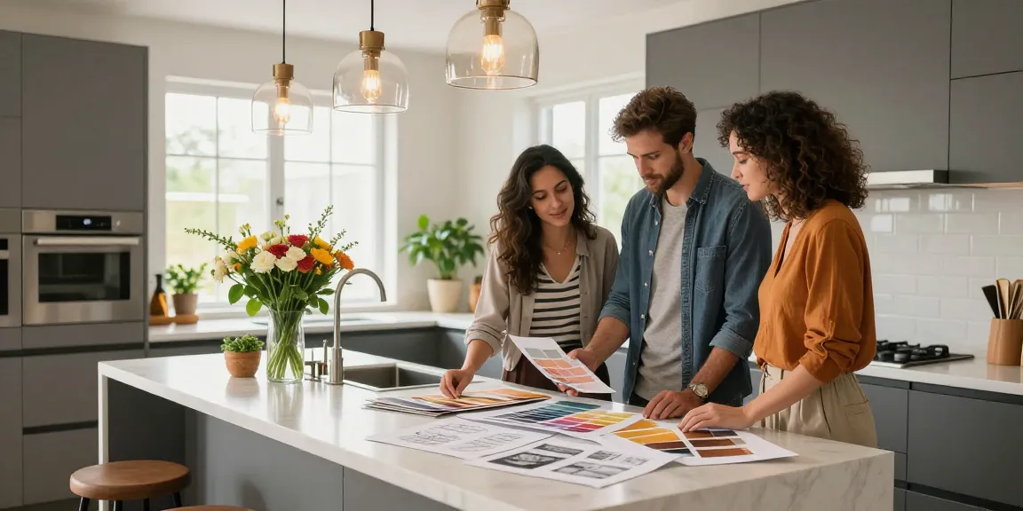 Stylish kitchen renovation scene showcasing modern design styles and elegant decor elements.