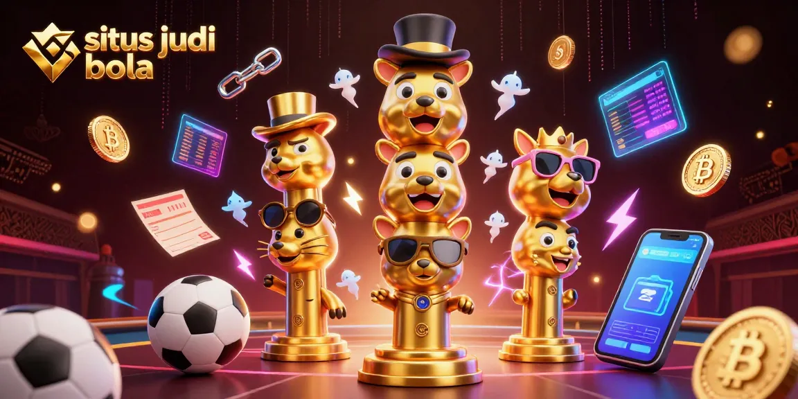Engage with situs judi bola in this vibrant 3D sports betting illustration featuring dynamic betting elements.