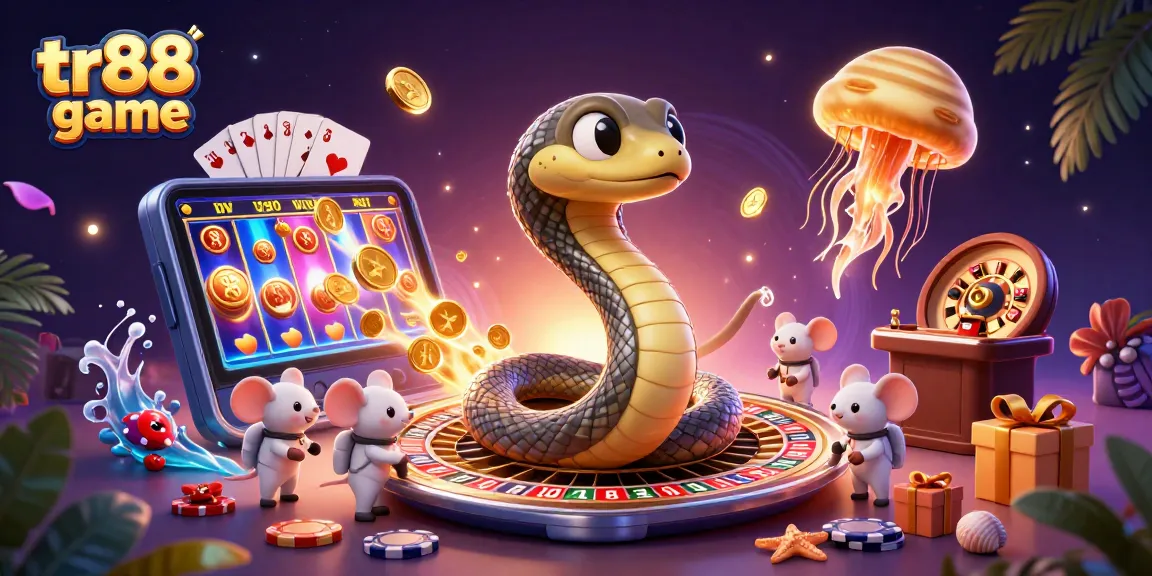 Experience thrilling tr88 game action with a cosmic roulette and animated characters in vibrant 3D.