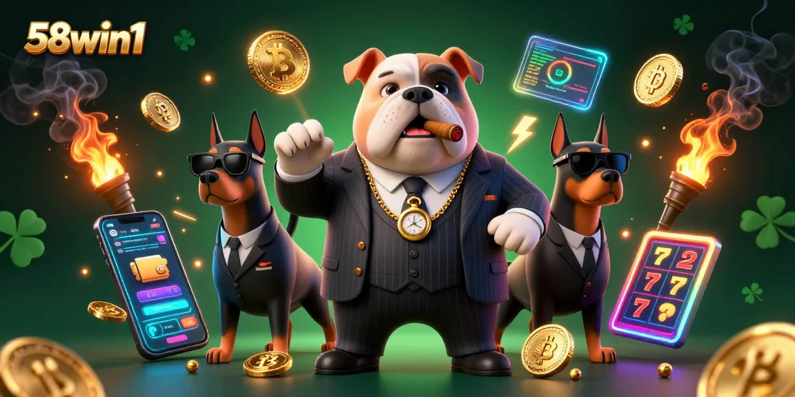 Experience thrilling wins with 58win1 as dynamic casino characters engage among glowing gaming elements.