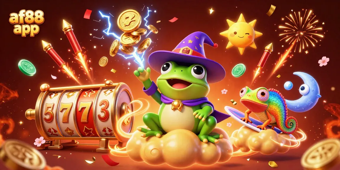 Play the af88 app for thrilling slots with dynamic characters and vibrant casino elements.