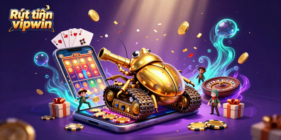 Experience Rút tiền vipwin with a vibrant 3D casino scene featuring exciting gaming elements.