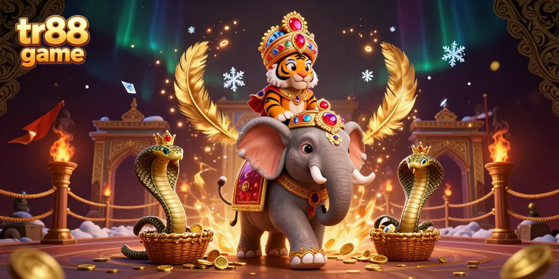 Engage with the vibrant tr88 game world, showcasing a majestic tiger and ornate elements of a classic casino adventure.