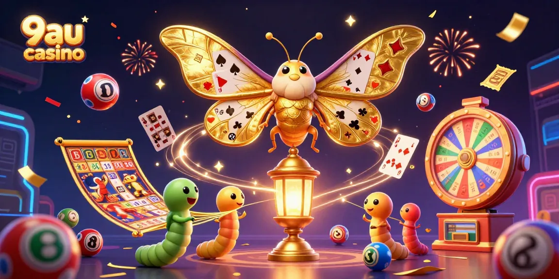 Engage with the vibrant world of 9au casino through this richly detailed 3D illustration.