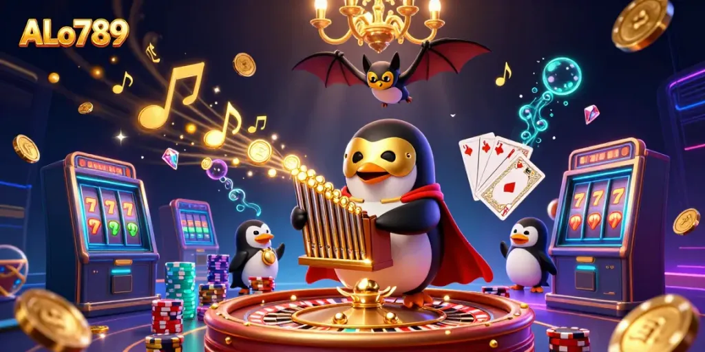 Experience thrilling gameplay at ALo789 with cartoon characters and dynamic casino elements.