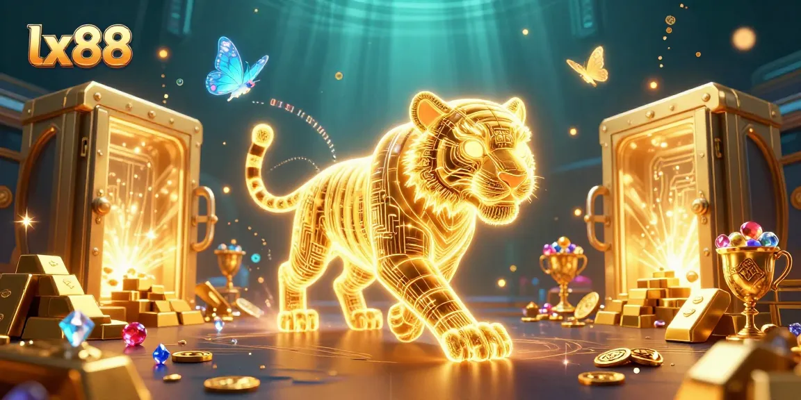 Experience the excitement of lx88 with a golden tiger and dazzling casino treasures.