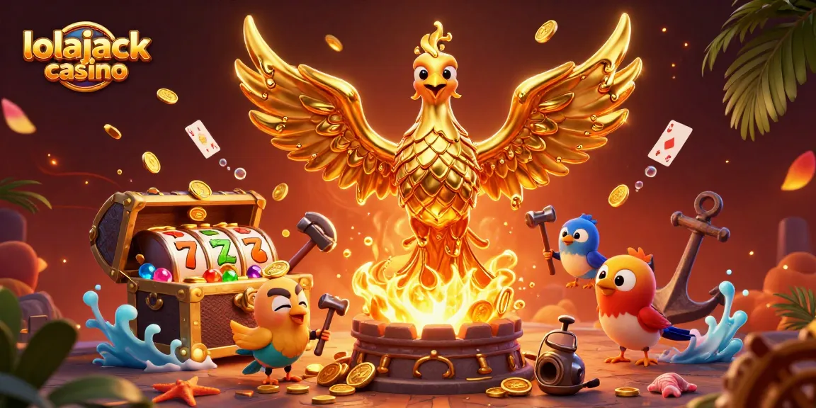 Experience thrilling action at lolajack casino with golden phoenix and captivating game elements.