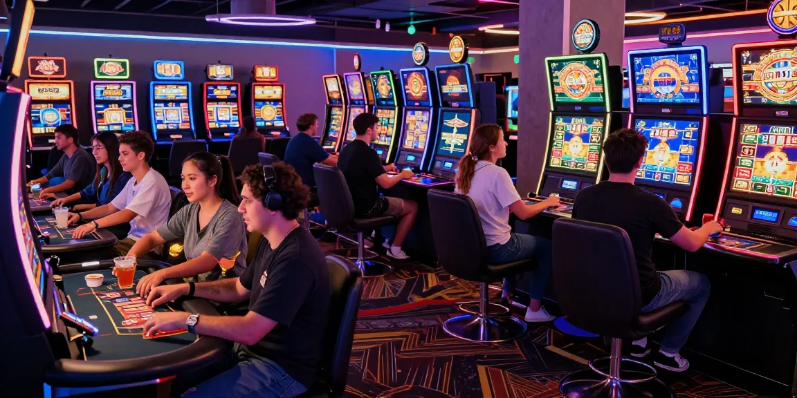Exciting non Gamstop casino gaming scene at https://oadbyremembers.org.uk, featuring diverse players and vibrant atmosphere.